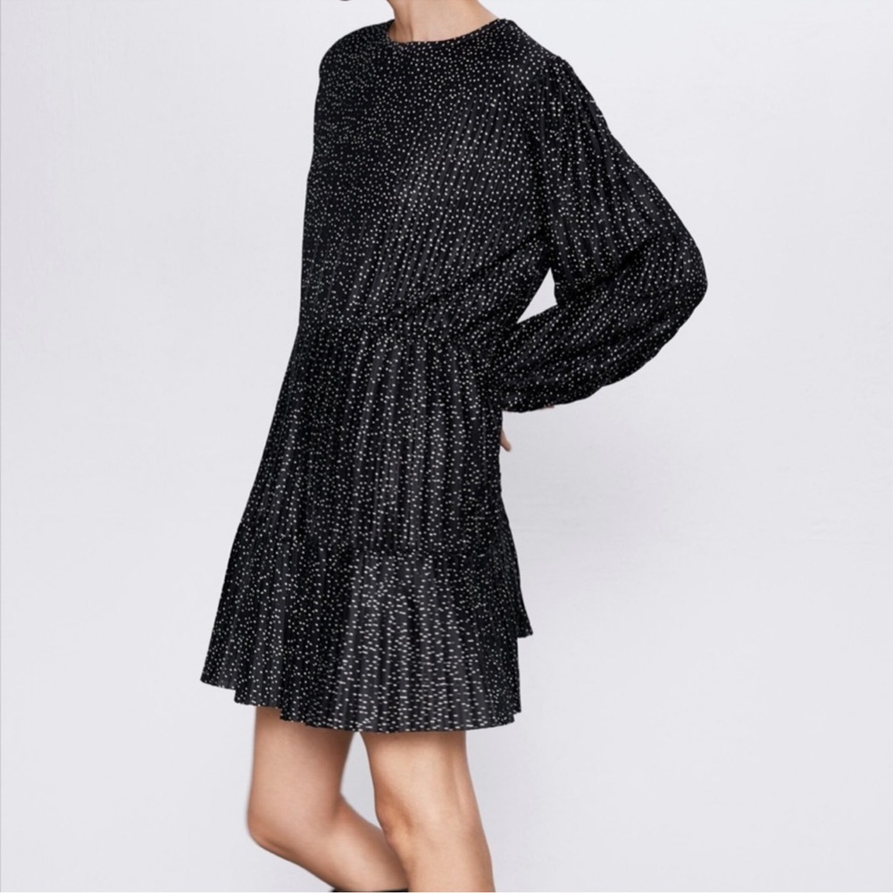 ❤️ Zara Long Sleeved Polkadot Tiered Dress